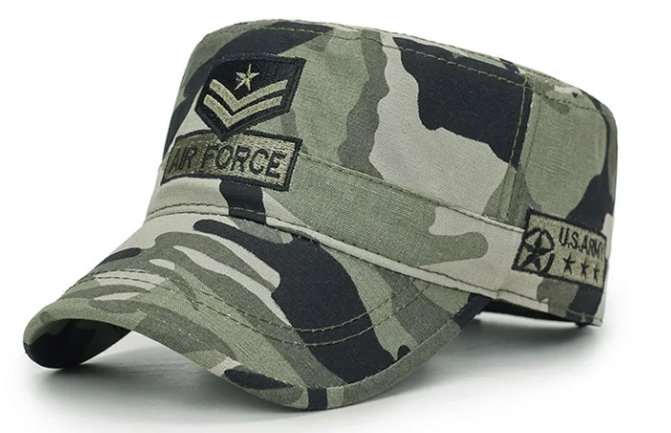 Kit com 4 Bonés de Pescaria Taticos Camuflados - 2 Bonés e 2 Caps Camuflados