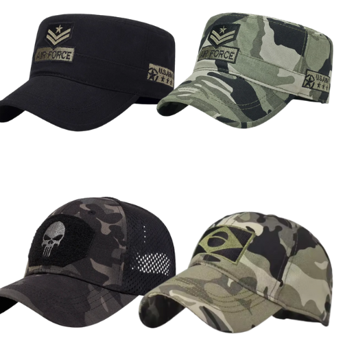 Boné camuflado bandeira brasil cap camuflado