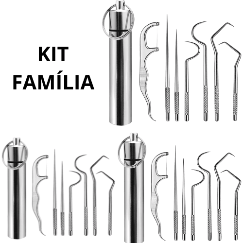 Kit Atacado Conjunto de Limpeza Dental Profissional Portátil Ecológico - 10 Unidades