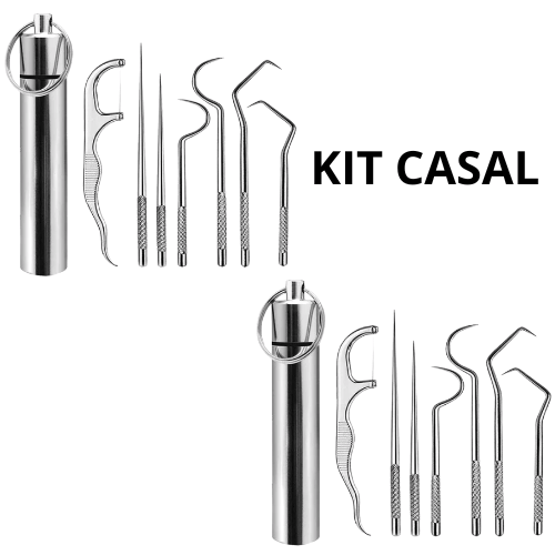 Kit Atacado Conjunto de Limpeza Dental Profissional Portátil Ecológico - 10 Unidades