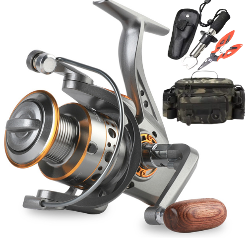 Molinete de Pesca Pro Prateado Drag 12kg + Brindes