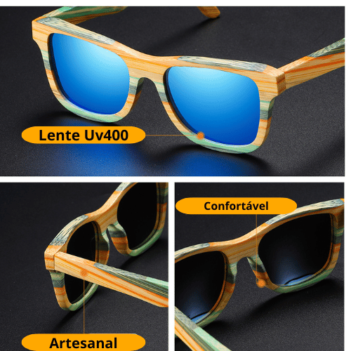 Óculos de sol de Bambu - Ubatuba Bamboo