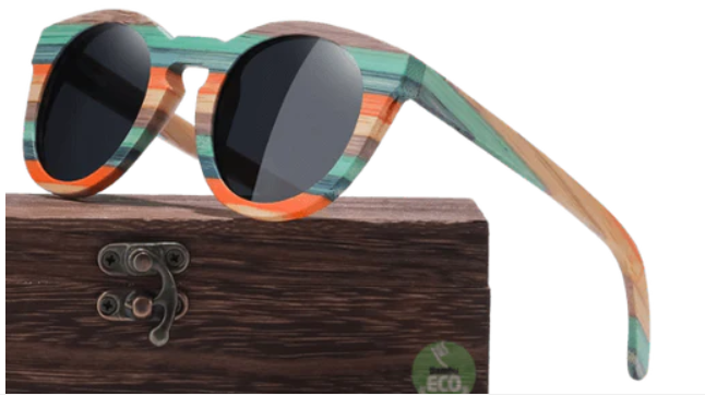 Óculos de Bambu Color Feminino - Redondo