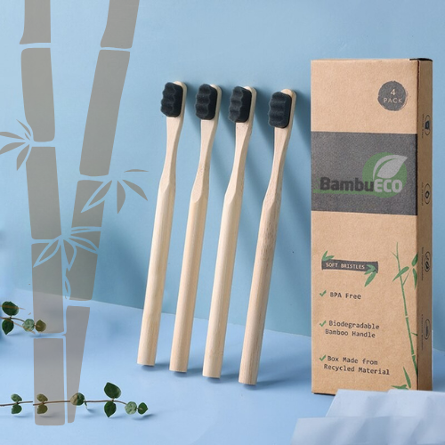 Kit com 12 Escovas de Dentes de Bambu Premium - Bambu UltraSoft