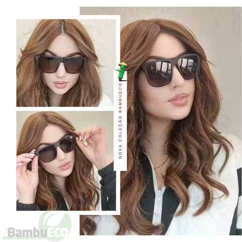 Óculos de Madeira Quadrado Unissex - City Bamboo