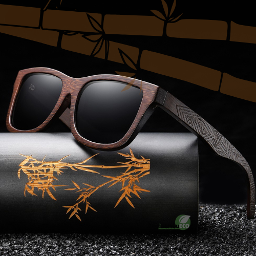 Óculos de Sol de Bambu Marrom - Bamboo Beach