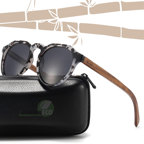 Óculos Redondo de Madeira Vintage - Havana Wood