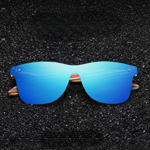 Óculos de Sol de Bambu com Armação Colorida - Happy Color Bamboo