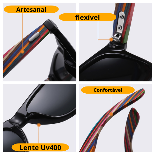 Óculos de Sol de Bambu para Crianças - Bamboo Kids