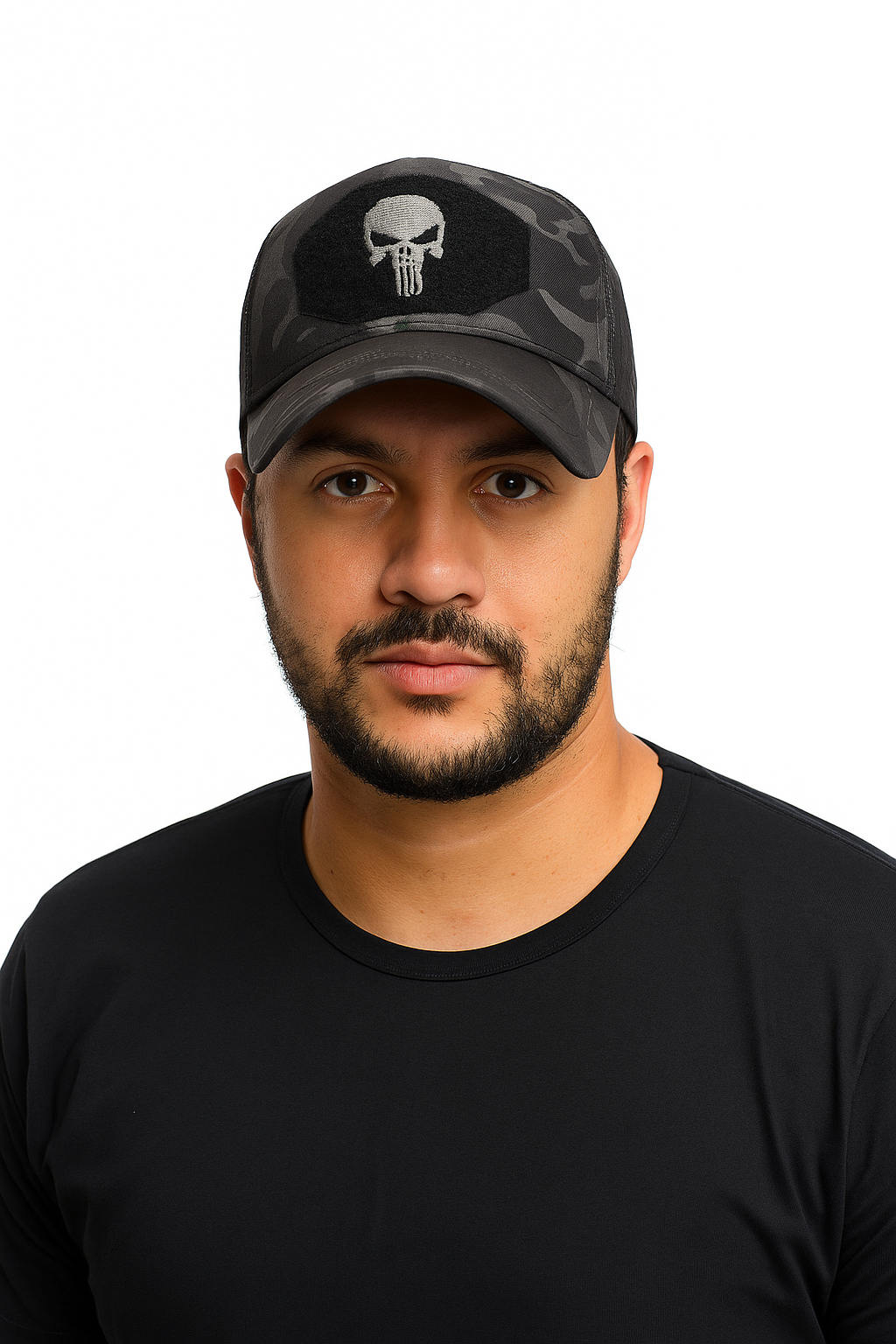 Kit com 4 Bonés de Pescaria Taticos Camuflados - 2 Bonés e 2 Caps Camuflados